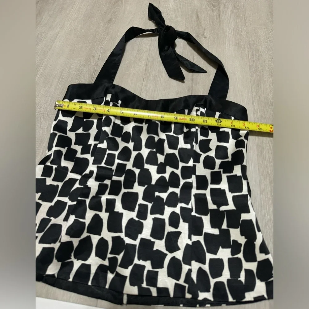 White House Black Market Bustier Strapless Top Black White Abstract Print - 4 - Picture 6 of 11